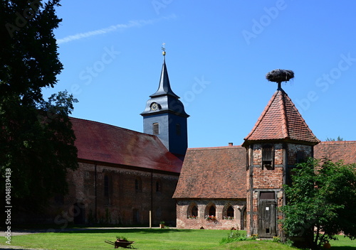 Historical Monastery in the Village Dambeck, Saxony - Anhalt photo