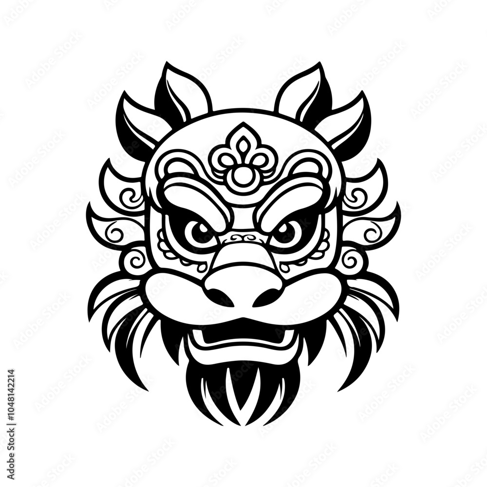 Fototapeta premium Traditional lion dance headgear