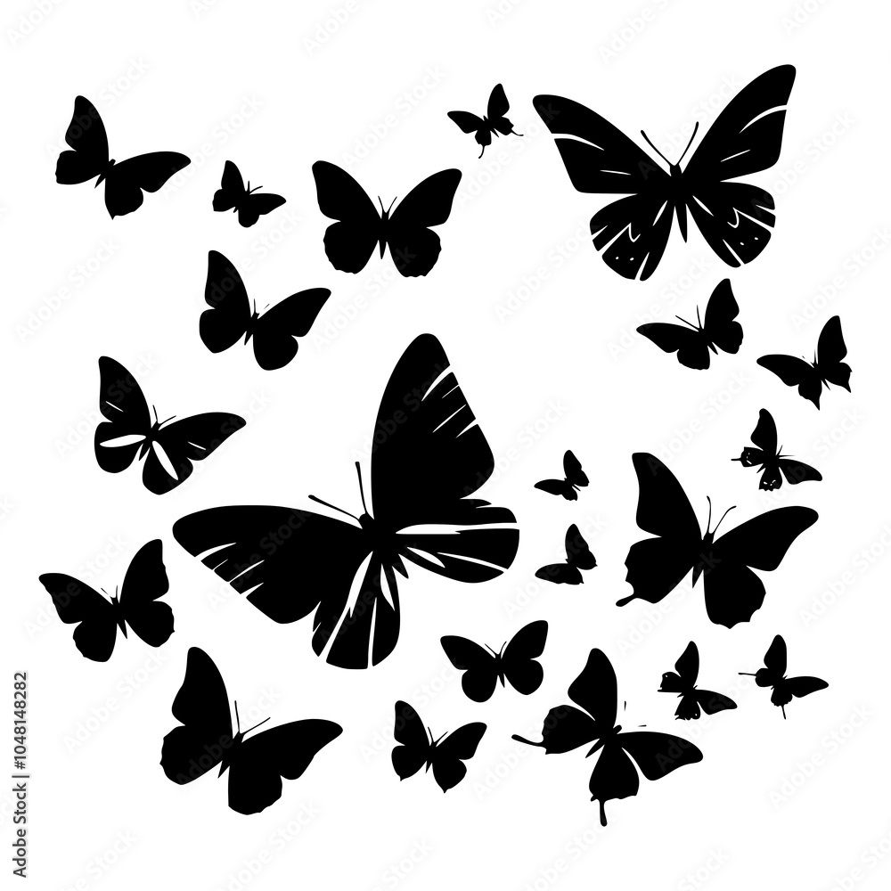 Fototapeta premium Silhouette of butterfly