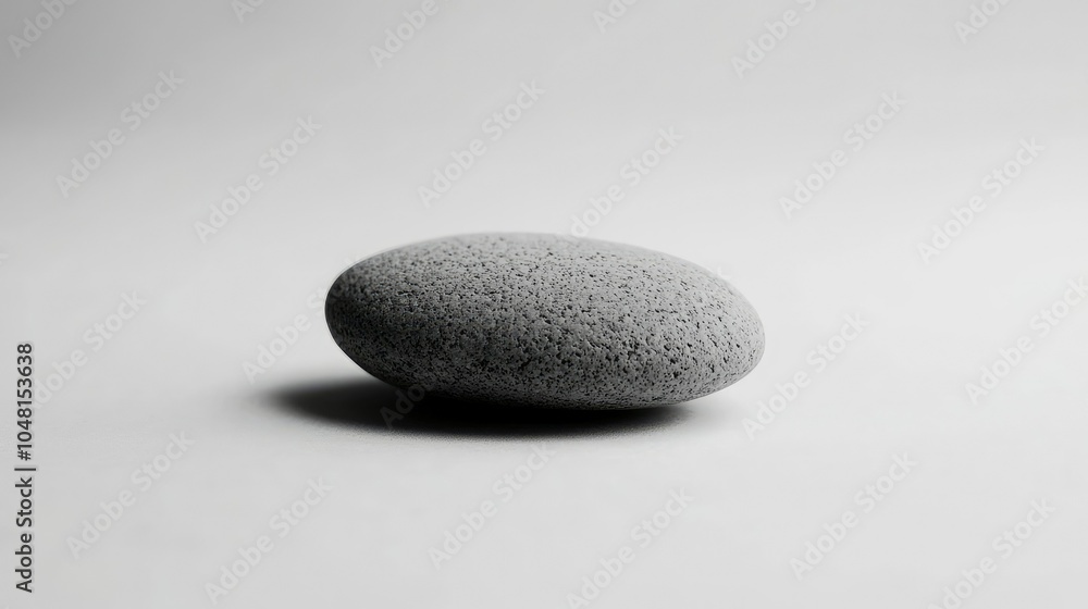 Smooth Pebble on a White Background Smooth Pebble on a White Background