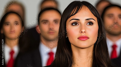 Confident Woman in Business Meeting with Colleagues