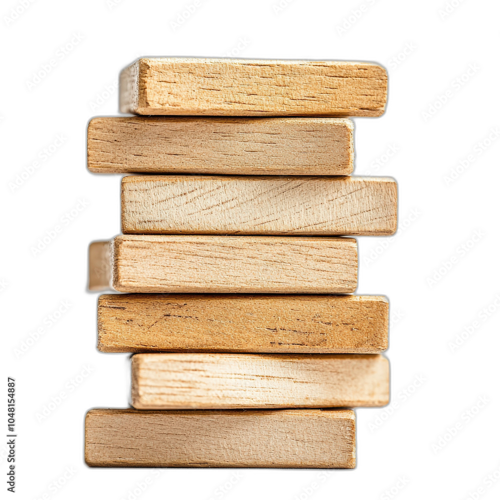 Stacked Wooden Blocks on a Black Background Stacked Wooden Blocks on a Black Background