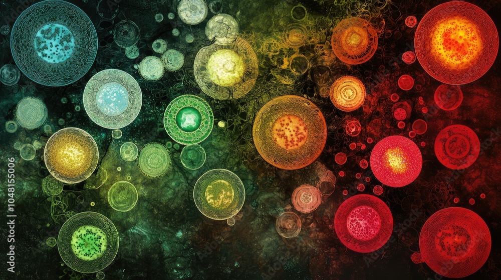 Colorful 3D Visualization of Stem Cells Colorful 3D Visualization of Stem Cells