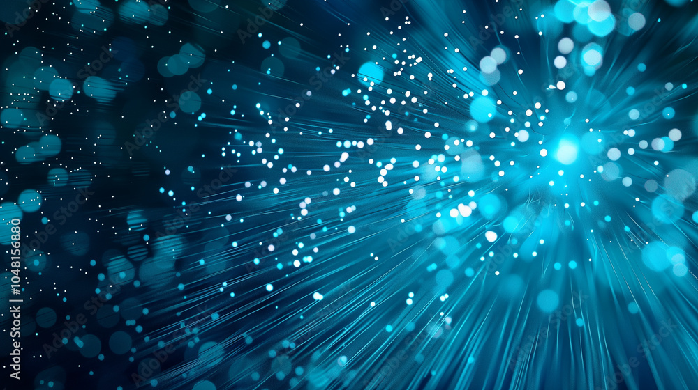 Obraz premium abstract blue background with fiber rays