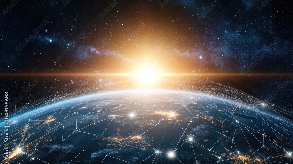 Obraz premium Global Connectivity with Network