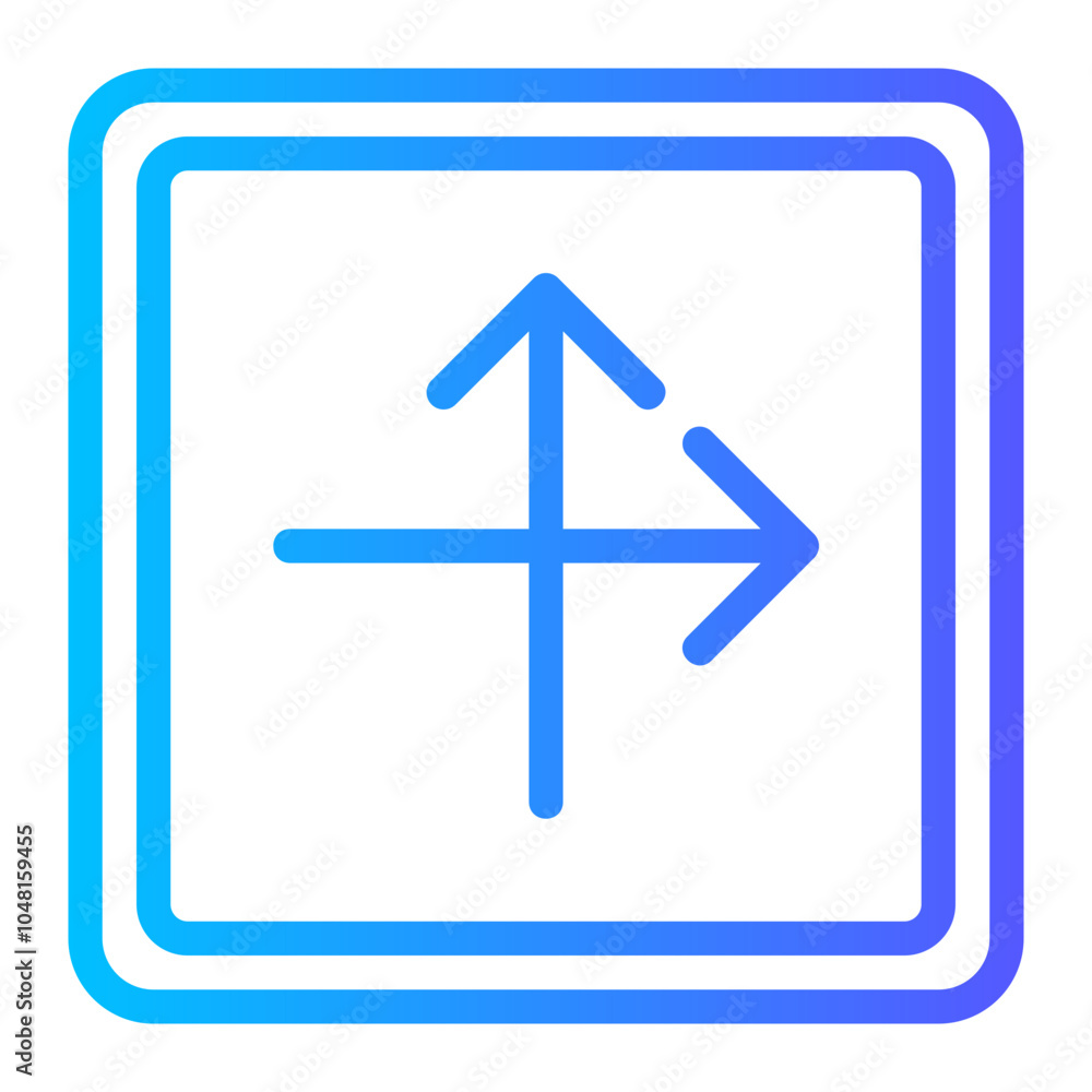 intersect gradient icon intersect gradient icon