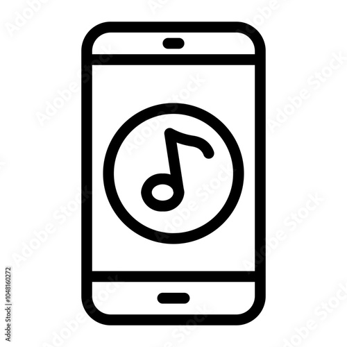 music player on cellphone icon