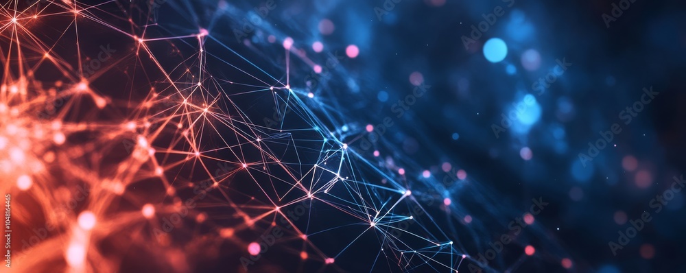 Obraz premium Abstract technological digital USA flag, template background