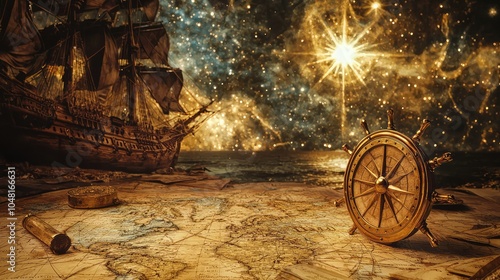 Artistic Representation of Ancient Navigators at Sea