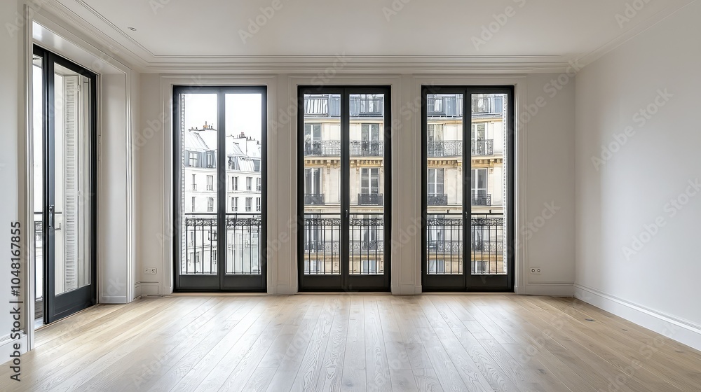 Empty Room with Large Windows and Natural Light Empty Room with Large Windows and Natural Light