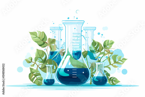 Biotechnology. Flat Vector  