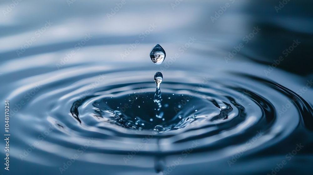 Captivating Water Drop Frozen in Time Symbolizing the Preciousness of Clean Water Captivating Water Drop Frozen in Time Symbolizing the Preciousness of Clean Water