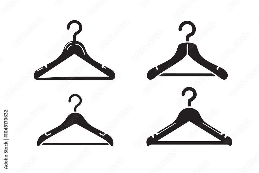 Hanger Clothes Silhouette Illustration Hanger Clothes Silhouette Illustration