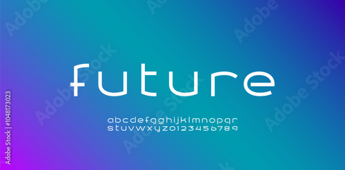 Digital tech font, cyber alphabet made future style, letters A, B, C, D, E, F, G, H, I, J, K, L, M, N, O, P, Q, R, S, T, U, V, W, X, Y, Z and numerals 0, 1, 2, 3, 4, 5, 6, 7, 8, 9