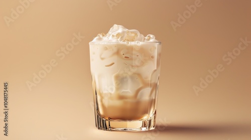 Creamy White Russian Cocktail in a Glass