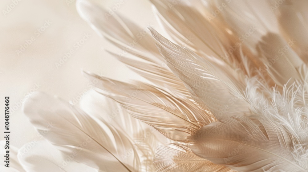 Fototapeta premium A Close-Up of Soft, Delicate, White Feathers