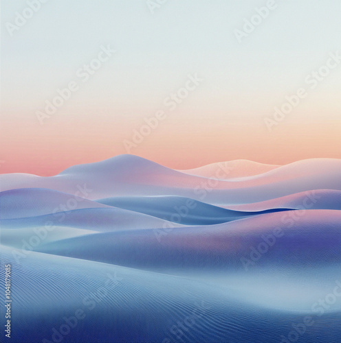 abstract landscape art of nature using simple waves and gradients with noise, simple