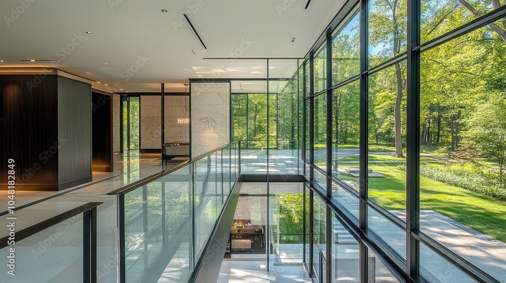 A luxurious home with sleek glass walls and modern finishes, representing the brilliance of high-end architecture and wealth A luxurious home with sleek glass walls and modern finishes, representing the brilliance of high-end architecture and wealth