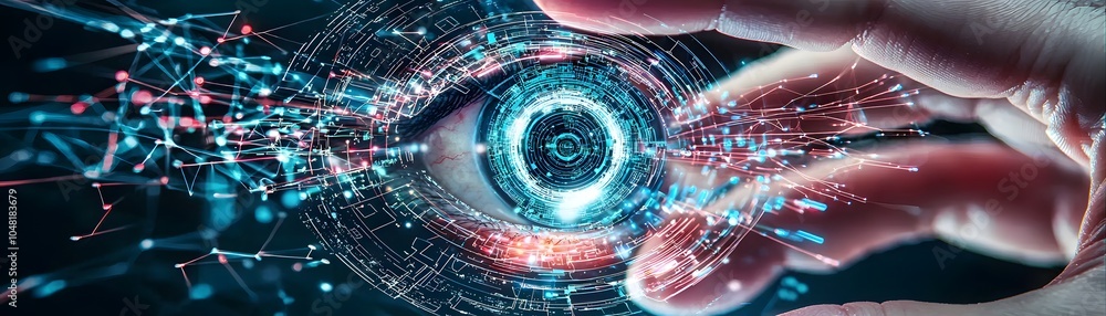 Human Eye with Digital Network Interface. Human Eye with Digital Network Interface.