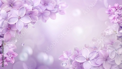 Floral spring background with purple lilac flowers with bright blur bokeh background. floral background with lilac and blur. Purple flowers with bokeh. Floral spring background with purple lilac flowe