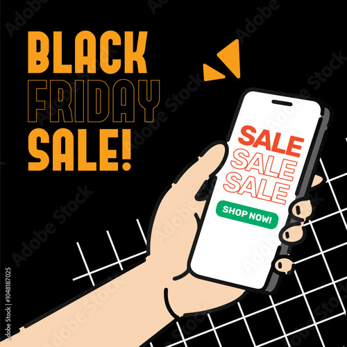 Black Friday Sale Giveaway Promo Discount Social Media Square Feed Post