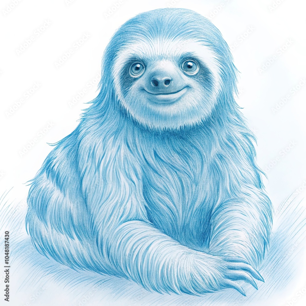 Fototapeta premium a sloth sketch illustration