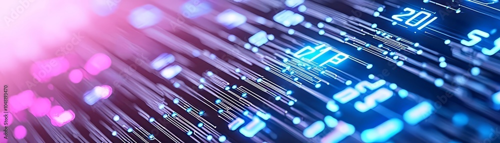 Modern innovation background with glowing data streams Modern innovation background with glowing data streams