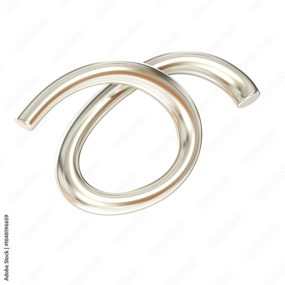 3D shiny metallic Metallic Loop Design illustration 3D shiny metallic Metallic Loop Design illustration