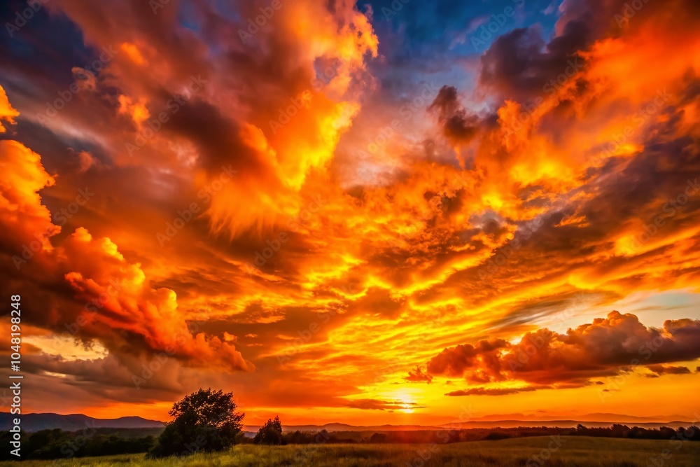 Dramatic 4K Timelapse of Orange Sunset Over Dark Cloudy Sky for Nature and Landscape Photography Dramatic 4K Timelapse of Orange Sunset Over Dark Cloudy Sky for Nature and Landscape Photography
