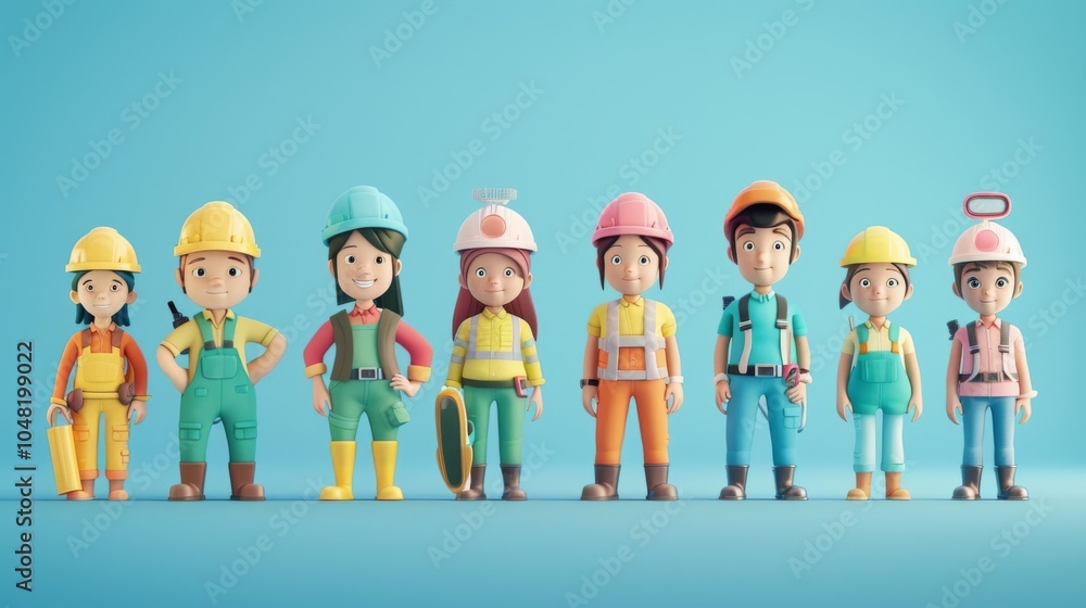 Fototapeta premium Teamwork Enhances Safety in Construction Settings