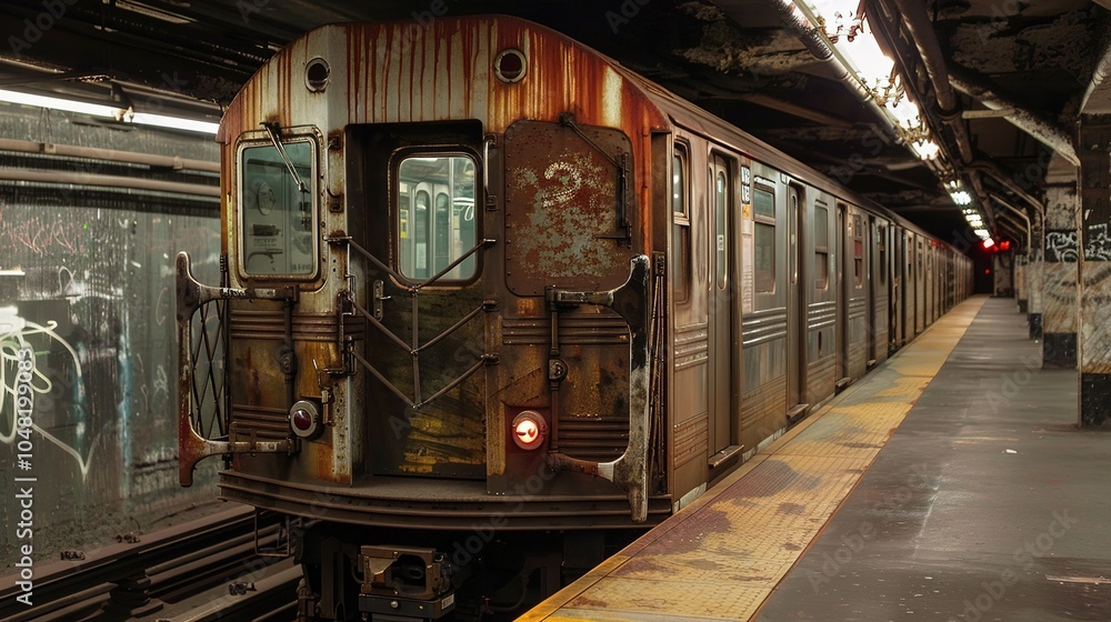 Subway Locomotive - a powerful and dynamic visual. The image showcases the strength and speed of urban transportation. Subway Locomotive - a powerful and dynamic visual. The image showcases the strength and speed of urban transportation.