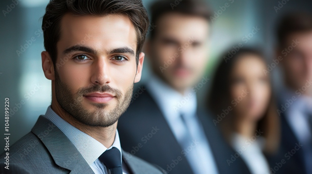 Confident Businessman in Professional Setting Confident Businessman in Professional Setting