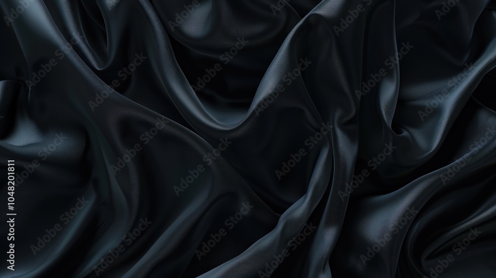 Obraz premium Abstract Black Satin Drape