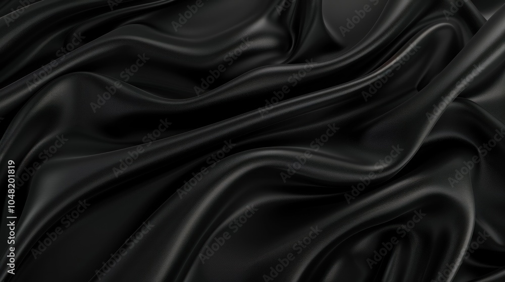 Obraz premium Black Silk Fabric