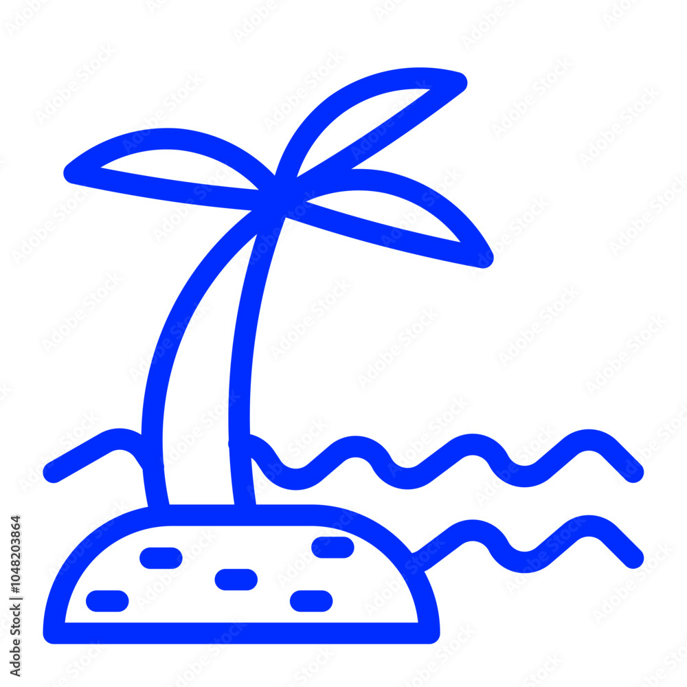 beach on the sea icon beach on the sea icon
