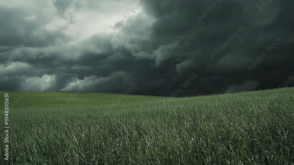 Dramatic Storm Clouds Swirling Over Expansive Farmland with Vibrant Green Fields - Ultra-Detailed Rural Landscape Photography Dramatic Storm Clouds Swirling Over Expansive Farmland with Vibrant Green Fields - Ultra-Detailed Rural Landscape Photography