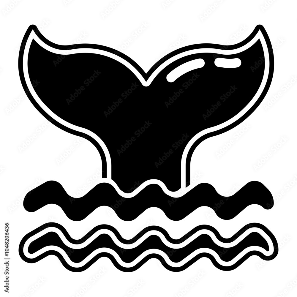 Obraz premium whale tail icon