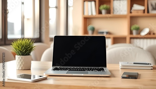 Wallpaper Mural laptop in office Torontodigital.ca