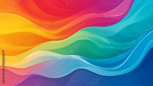 Experience a burst of color as vibrant shades blend fluidly, forming organic shapes that evoke energy and harmony, reminiscent of nature's essence.