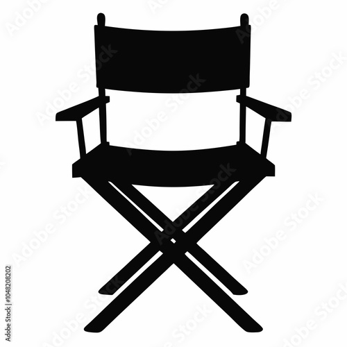 Foldable Chair,  Director Chair, Silhouette vector, Chair icon, Foldable Chair Clipart, Chair vector illustration