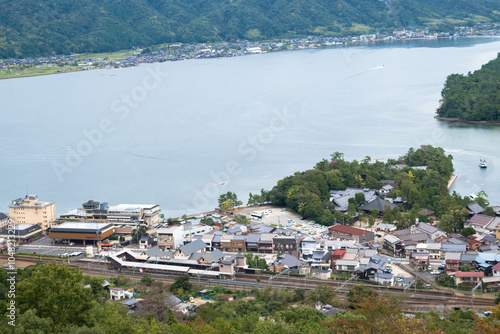 天橋立ビューランドから見下ろす天橋立駅