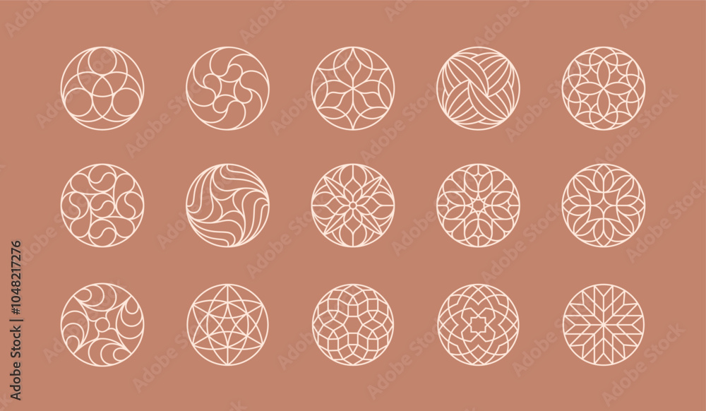 Geometric emblems set Geometric emblems set