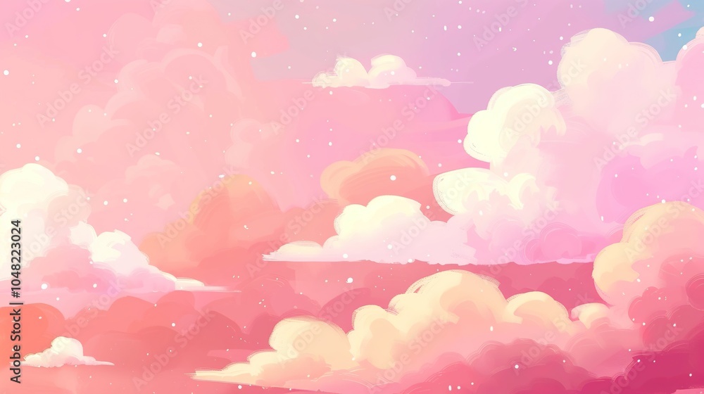 Pink Fluffy Clouds - a dreamy and serene visual. The soft pink clouds create a tranquil atmosphere that invites relaxation and wonder. Pink Fluffy Clouds - a dreamy and serene visual. The soft pink clouds create a tranquil atmosphere that invites relaxation and wonder.