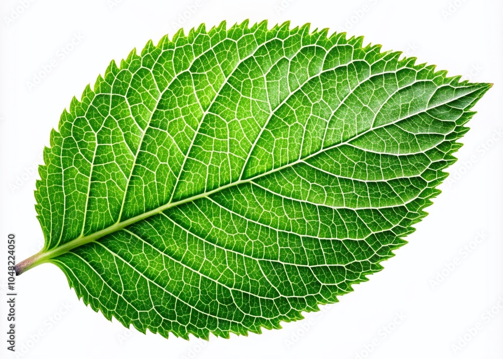Green Leaf Isolated on White Background for Nature and Eco-Friendly Designs Green Leaf Isolated on White Background for Nature and Eco-Friendly Designs