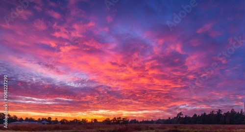 view of a beautiful rich sky