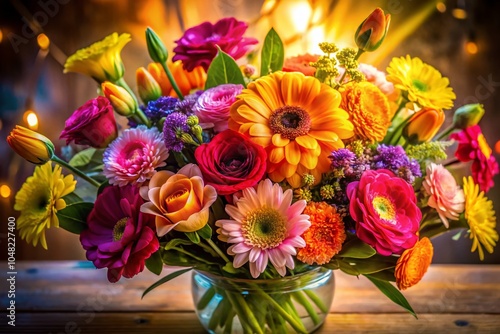 Happy Mother's Day Long Exposure Card with Flowers and Soft Lighting for Heartfelt Wishes