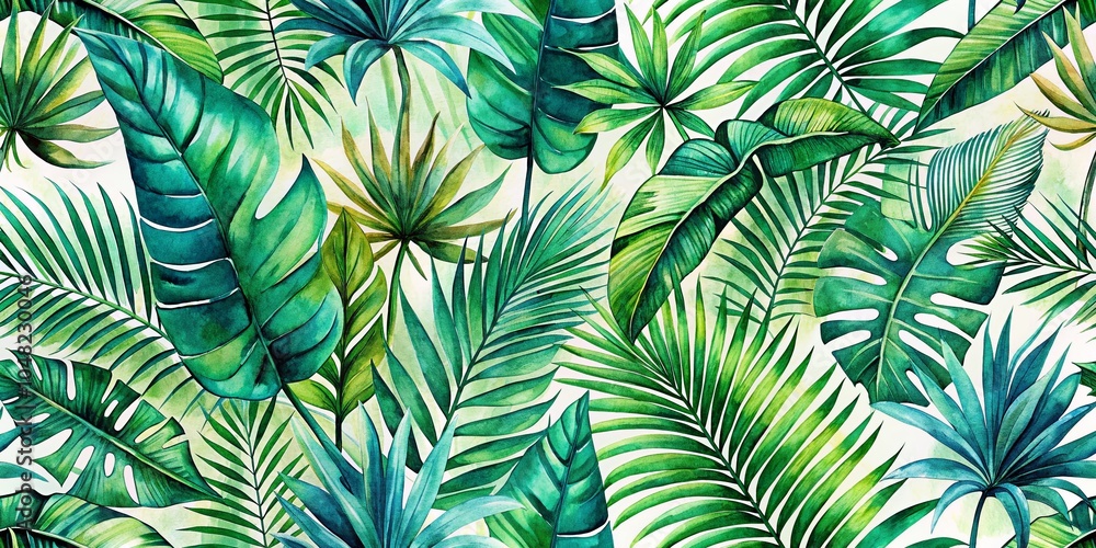 High-Quality Tropical Palm Leaves Pattern for Jungle-Themed Wallpapers and Home Decor High-Quality Tropical Palm Leaves Pattern for Jungle-Themed Wallpapers and Home Decor
