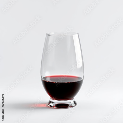 red Wine in glass isolated on white background full depth of field