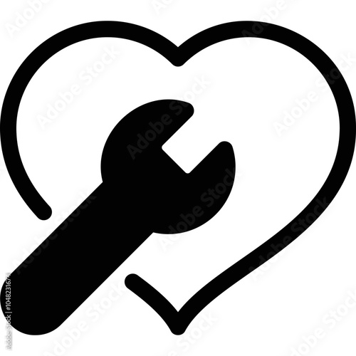 Simple vector icon heart