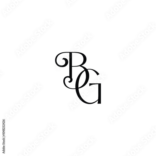 BG monogram logo design letter text name symbol monochrome logotype alphabet character simple logo